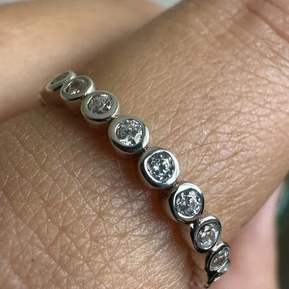 Pandora Jewelry - Pandora| Sterling Silver Soft Round Cut Stackable Ring